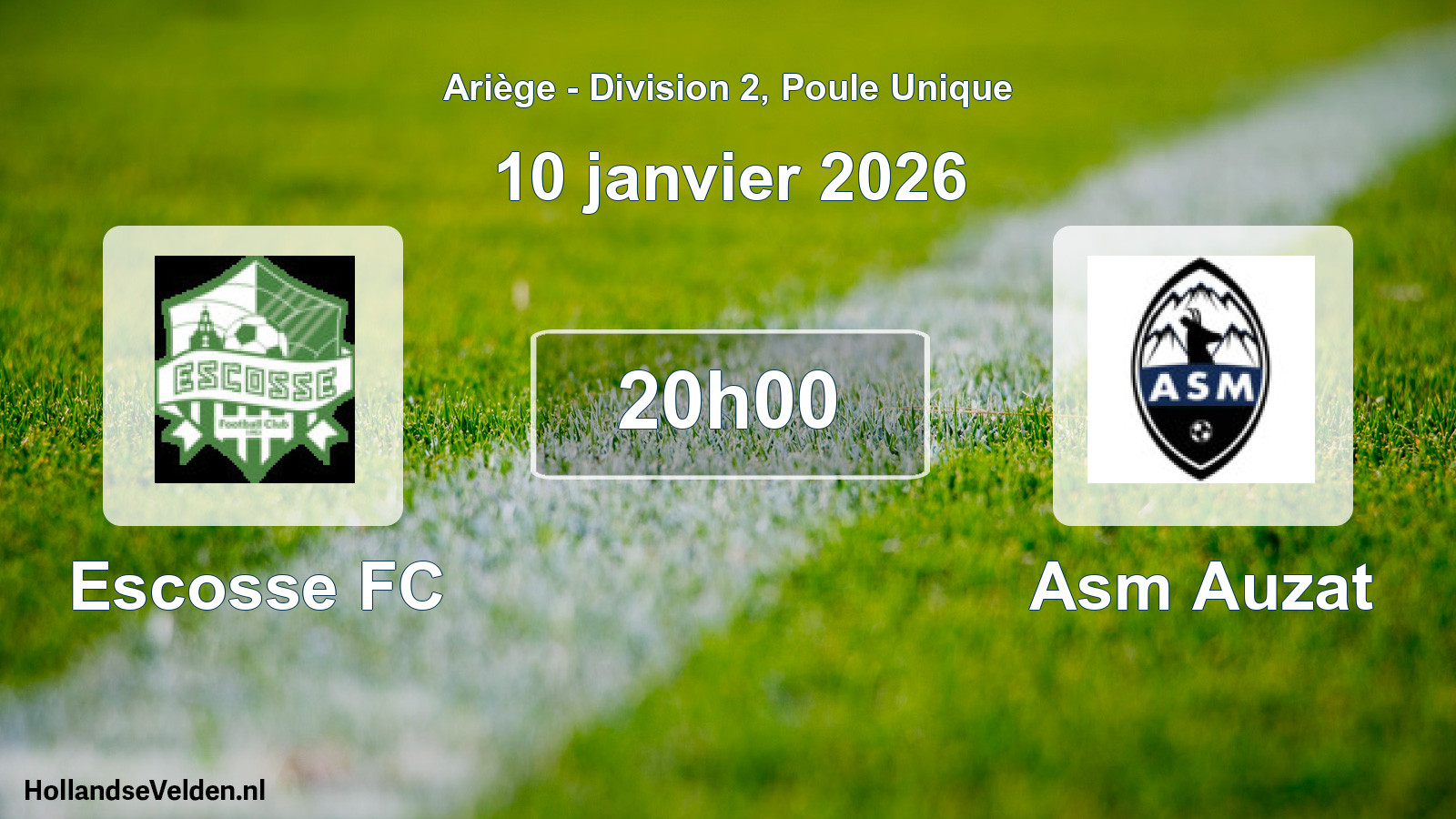 Geplande wedstrijd: Escosse FC - Asm Auzat (10 januari 2026)