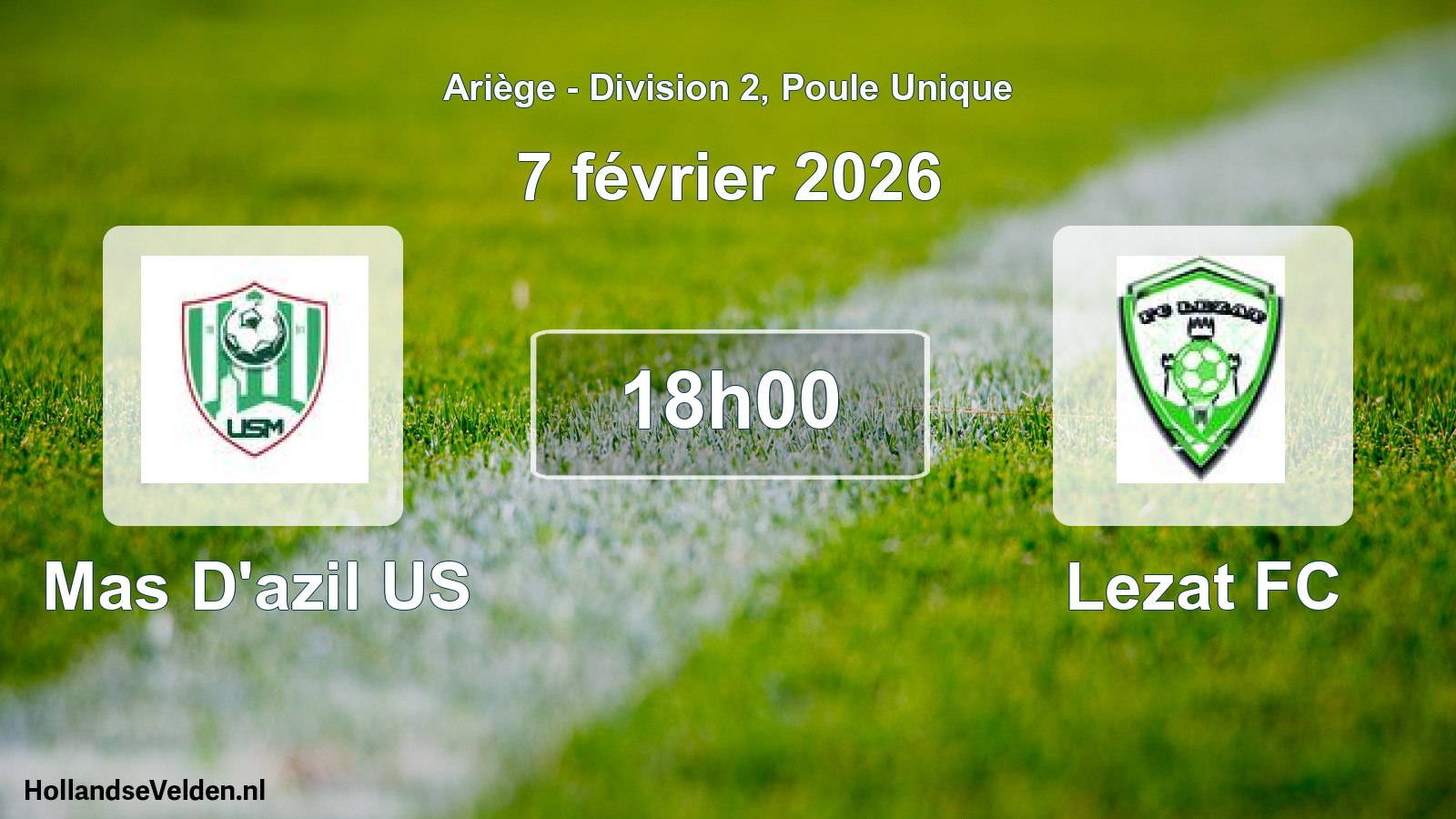 Scheduled Match: Mas D'azil US - Lezat FC (7 February 2026)