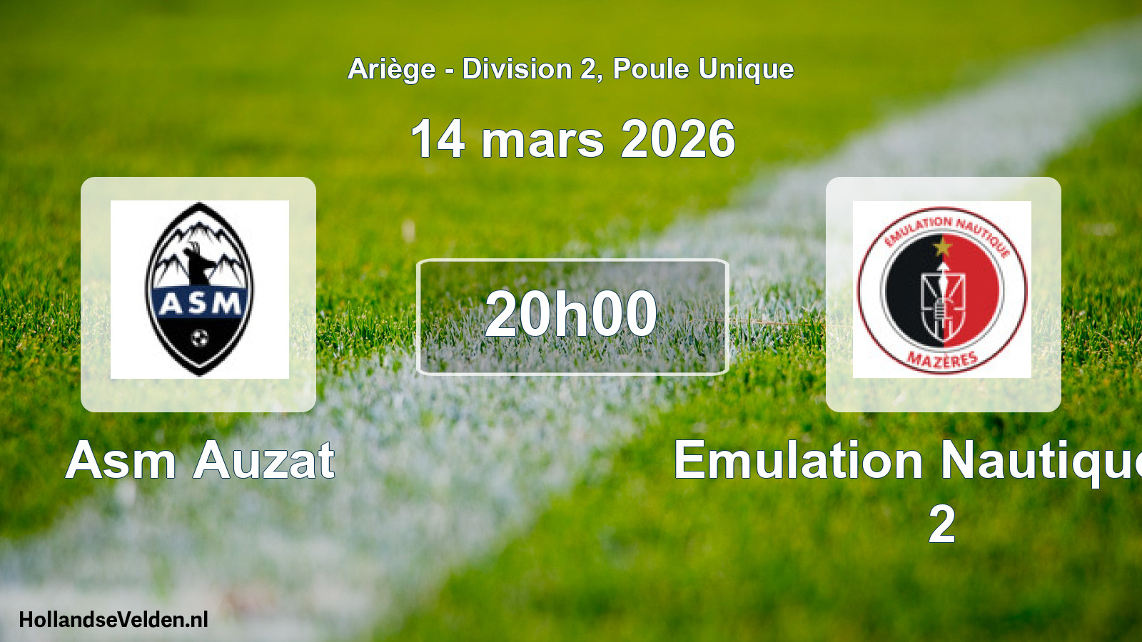 Match programmé: Asm Auzat - Emulation Nautique D 2 (14 mars 2026)