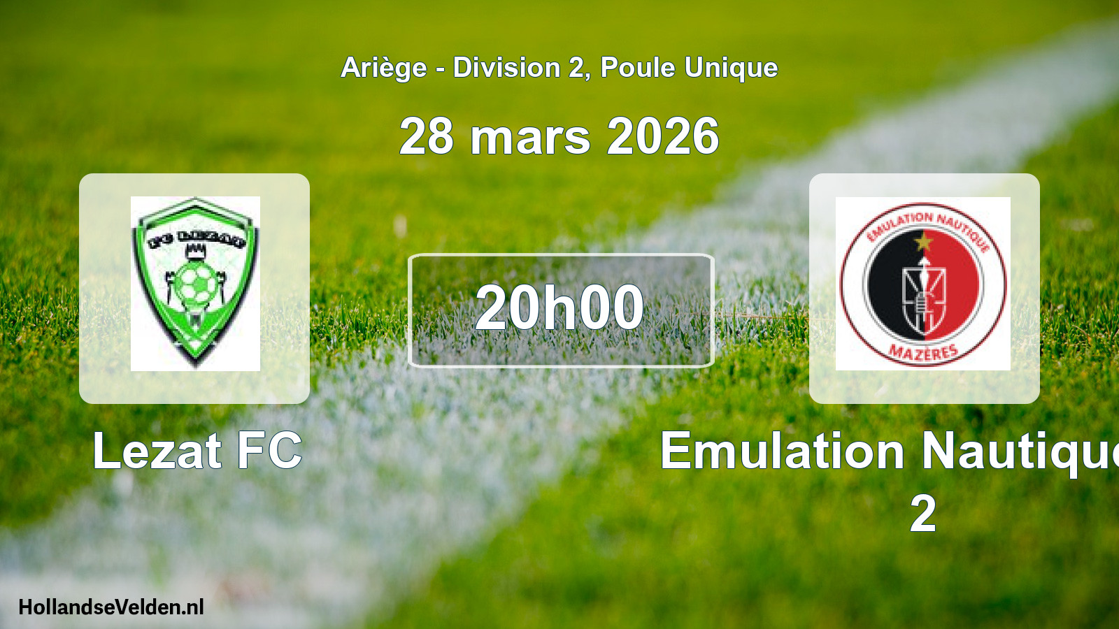 Scheduled Match: Lezat FC - Emulation Nautique D 2 (28 March 2026)