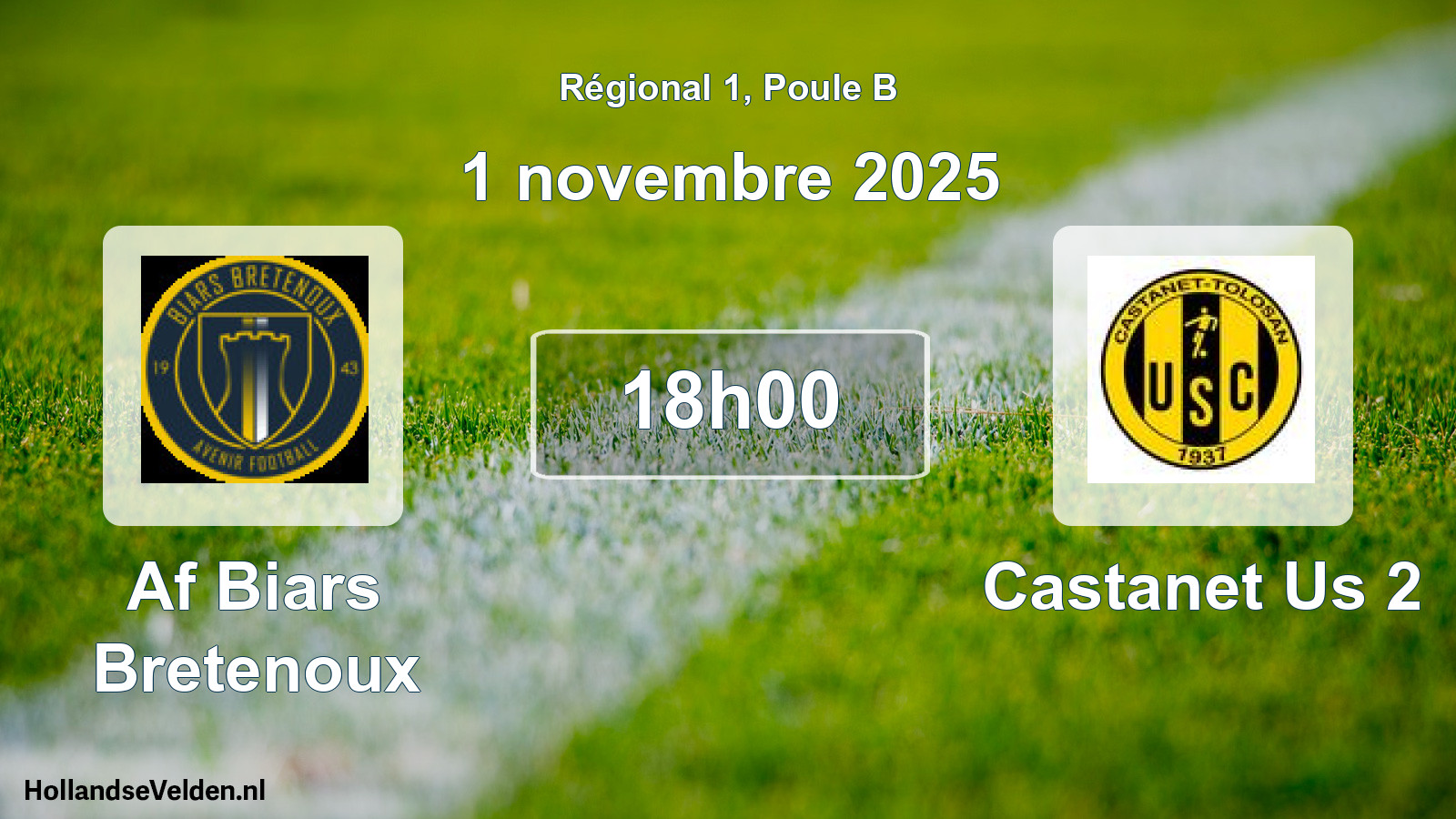 Geplande wedstrijd: Af Biars Bretenoux - Castanet Us 2 (1 novembre 2025)