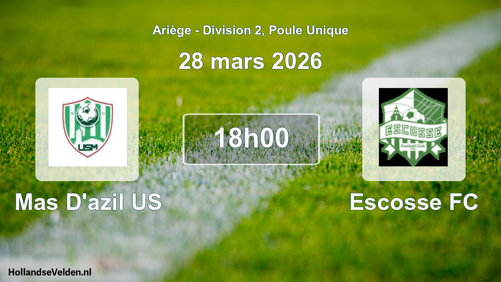 Scheduled Match: Mas D'azil US - Escosse FC (28 March 2026)