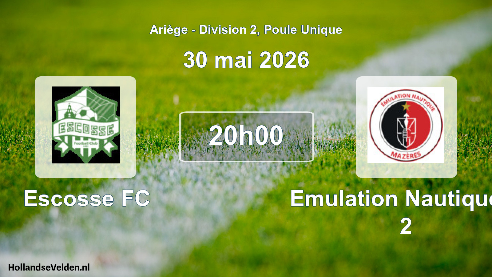 Scheduled Match: Escosse FC - Emulation Nautique D 2 (30 May 2026)