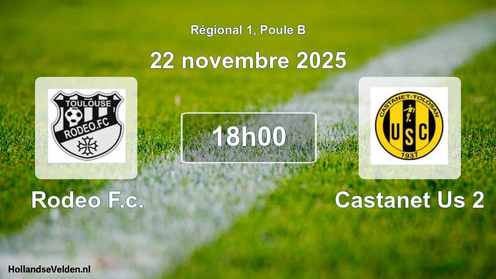 Geplande wedstrijd: Rodeo F.c. - Castanet Us 2 (22 novembre 2025)