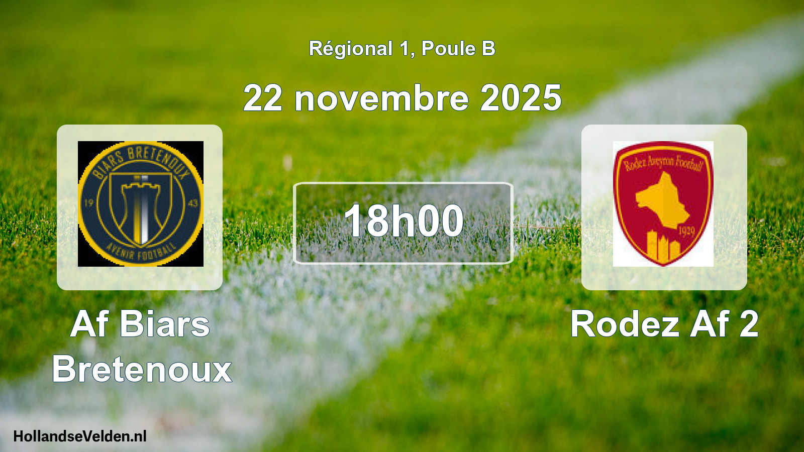 Geplande wedstrijd: Af Biars Bretenoux - Rodez Af 2 (22 novembre 2025)