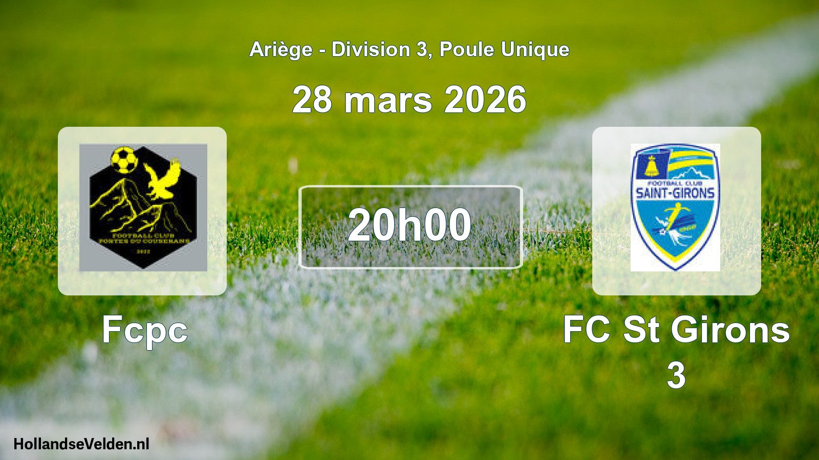 Scheduled Match: Fcpc - FC St Girons 3 (28 March 2026)