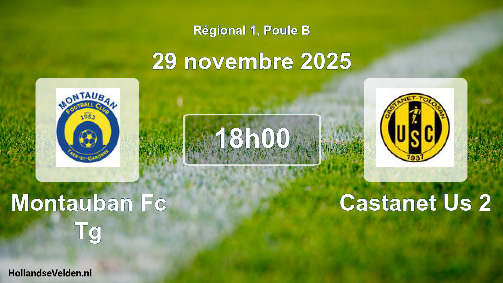 Geplande wedstrijd: Montauban Fc Tg - Castanet Us 2 (29 novembre 2025)