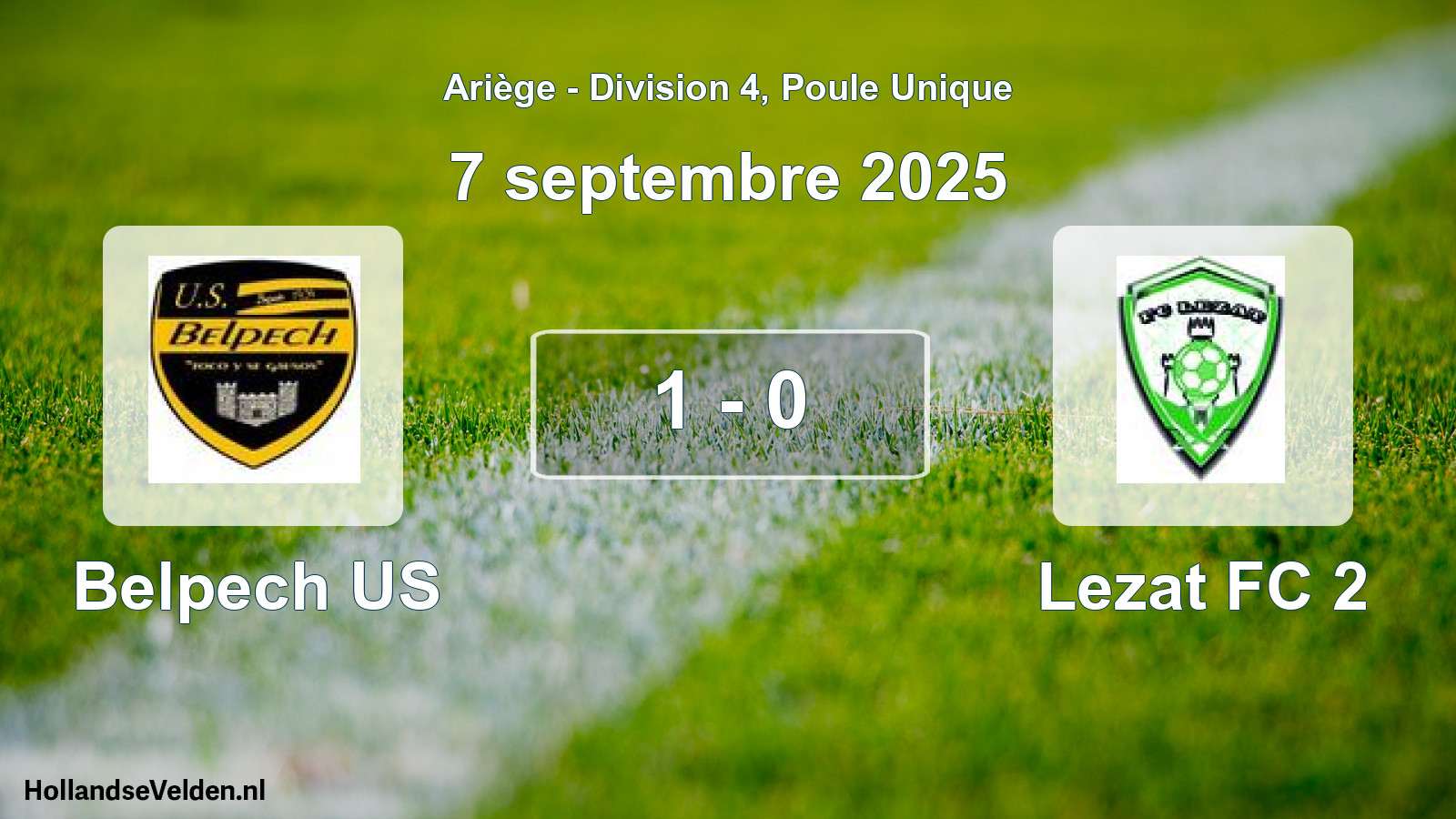 Total number of matches played: Belpech US - Lezat FC 2 1 - 0 (7 September 2025)