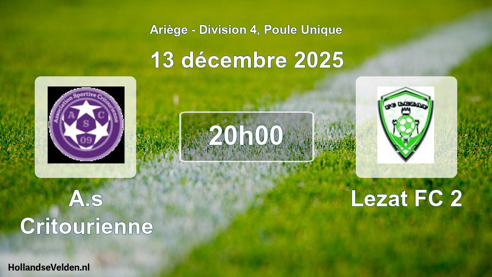 Scheduled Match: A.s Critourienne - Lezat FC 2 (13 December 2025)