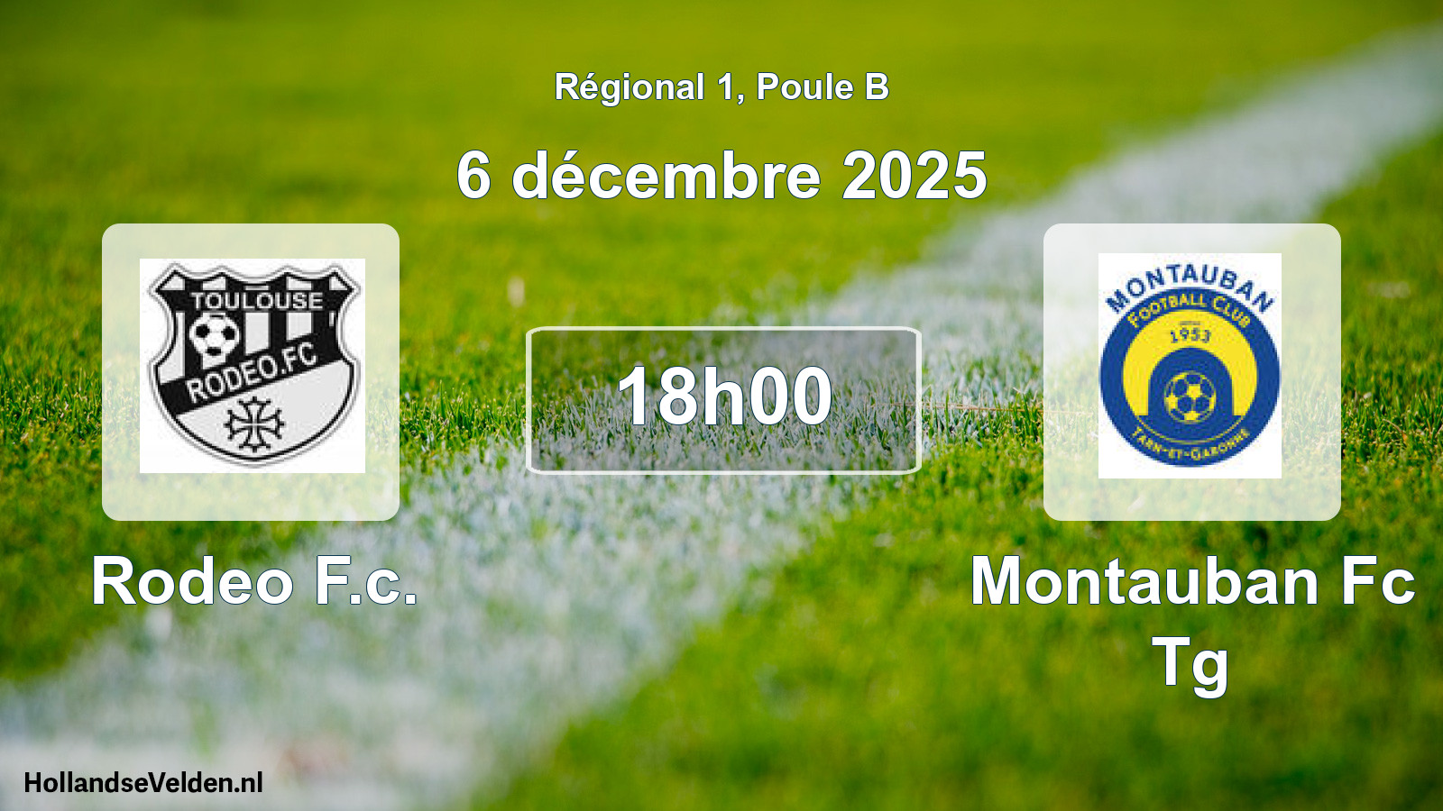 Geplande wedstrijd: Rodeo F.c. - Montauban Fc Tg (6 december 2025)