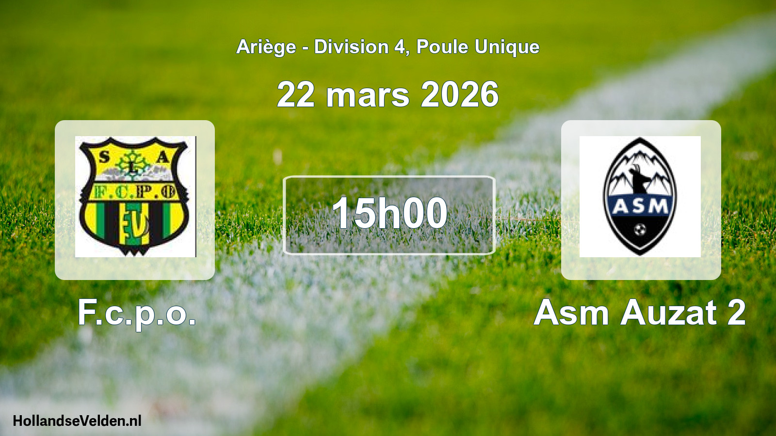 Scheduled Match: F.c.p.o. - Asm Auzat 2 (22 March 2026)