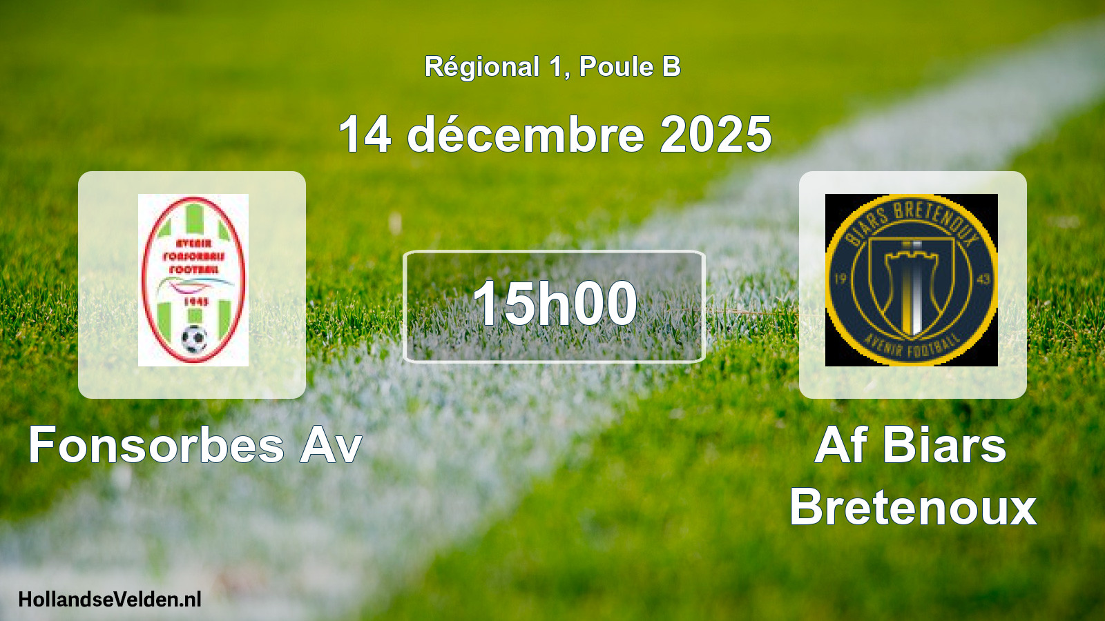 Scheduled Match: Fonsorbes Av - Af Biars Bretenoux (14 December 2025)