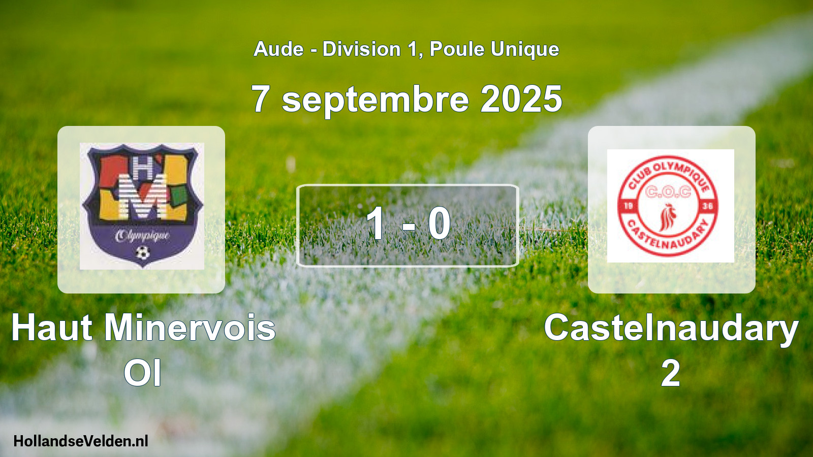 Match joué: Haut Minervois Ol - Castelnaudary 2 1 - 0 (7 septembre 2025)