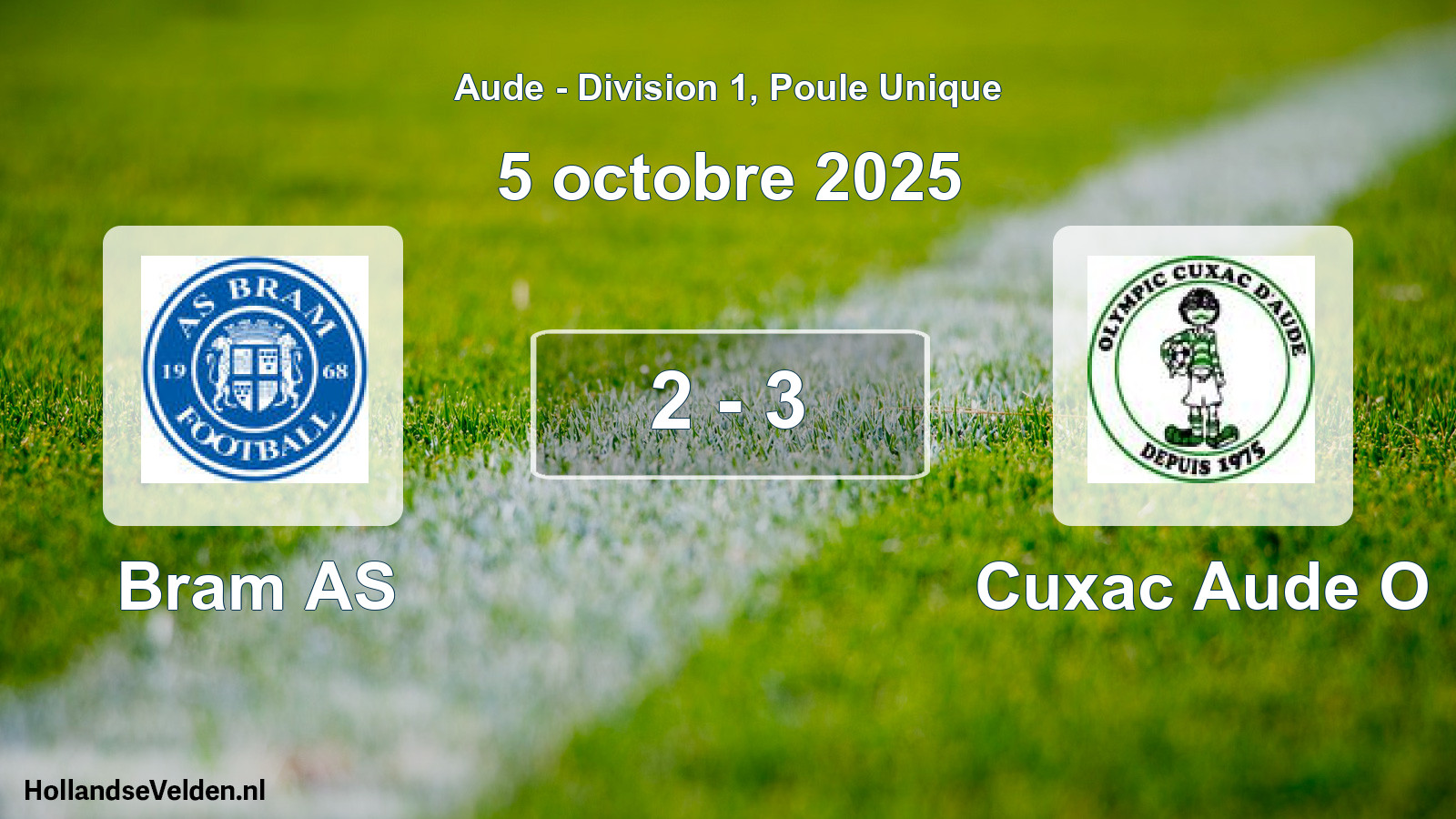 Gespeelde wedstrijd: Bram AS - Cuxac Aude O 2 - 3 (5 oktober 2025)