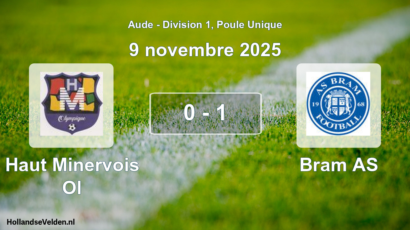 Match joué: Haut Minervois Ol - Bram AS 0 - 1 (9 novembre 2025)