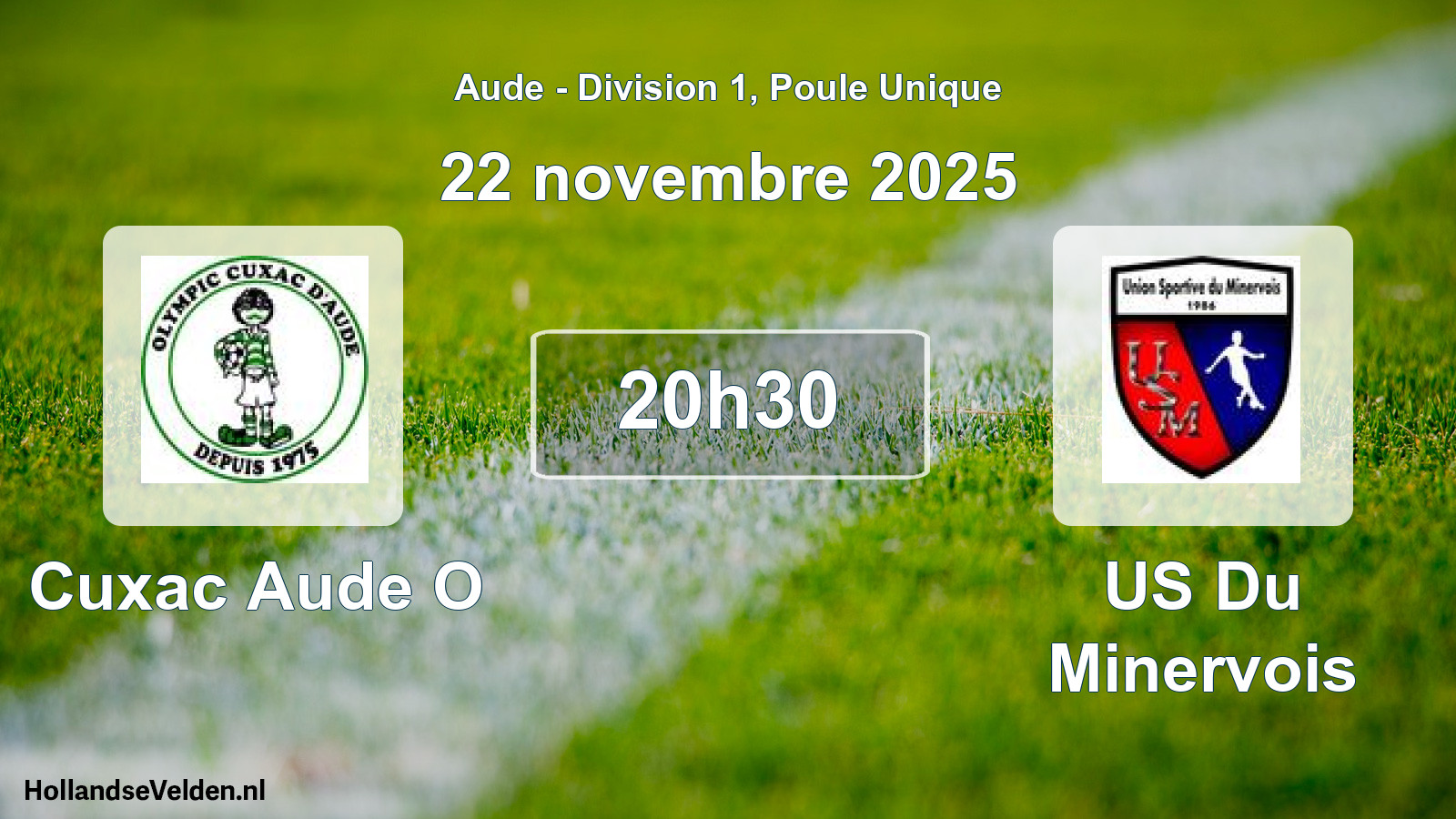 Match programmé: Cuxac Aude O - US Du Minervois (22 novembre 2025)