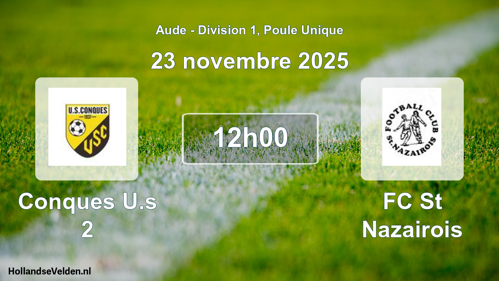 Match programmé: Conques U.s 2 - FC St Nazairois (23 novembre 2025)