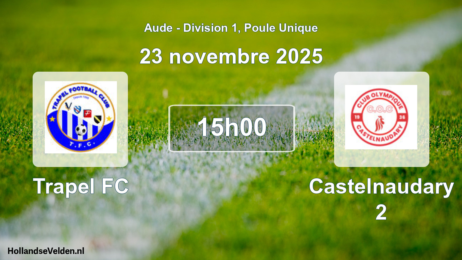 Geplande wedstrijd: Trapel FC - Castelnaudary 2 (23 november 2025)