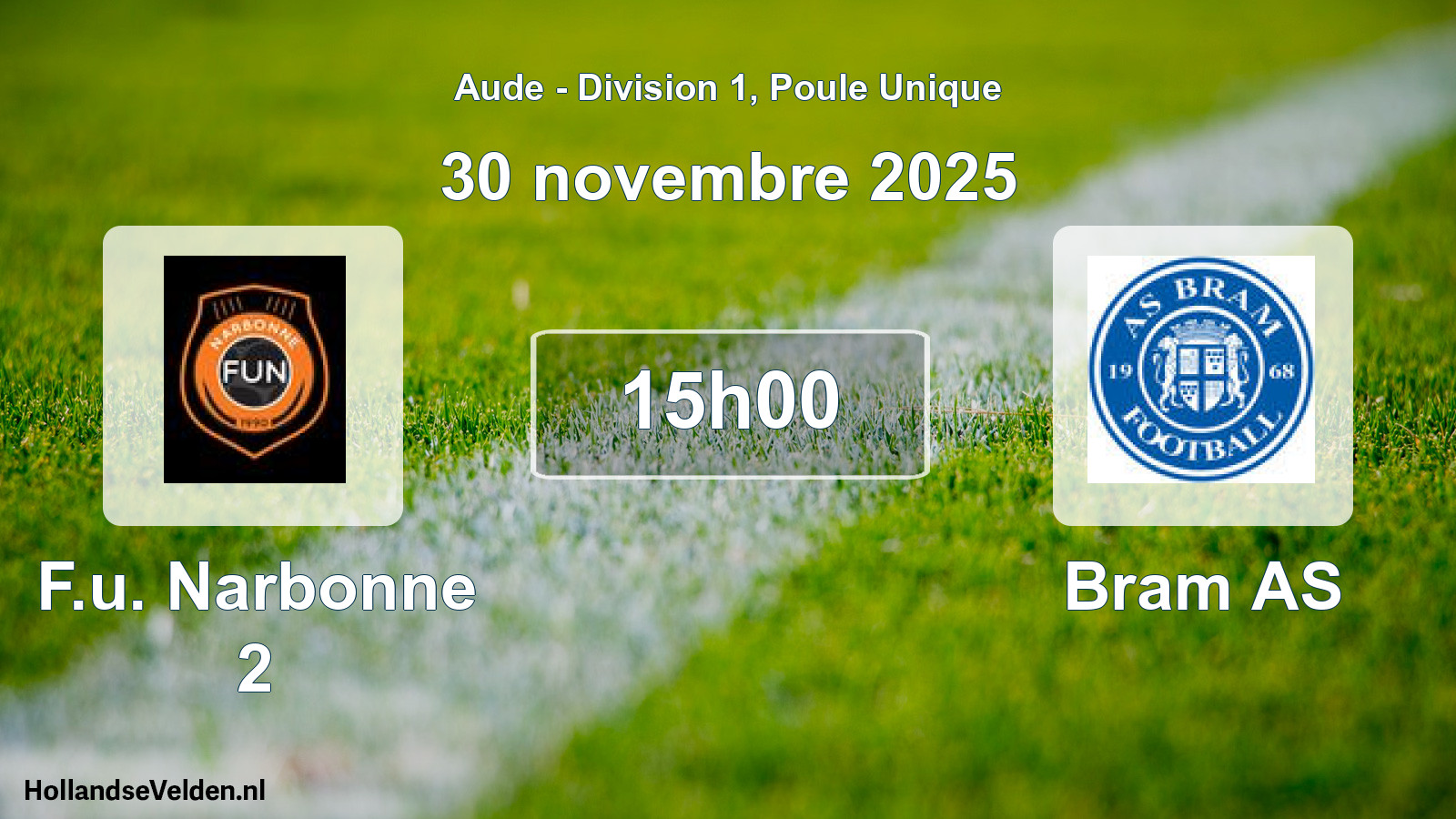 Match programmé: F.u. Narbonne 2 - Bram AS (30 novembre 2025)