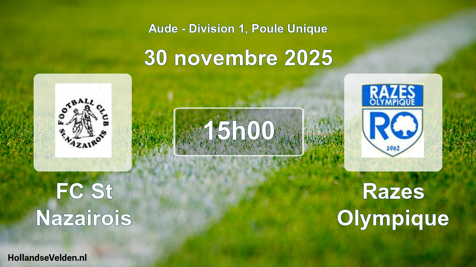 Match programmé: FC St Nazairois - Razes Olympique (30 novembre 2025)