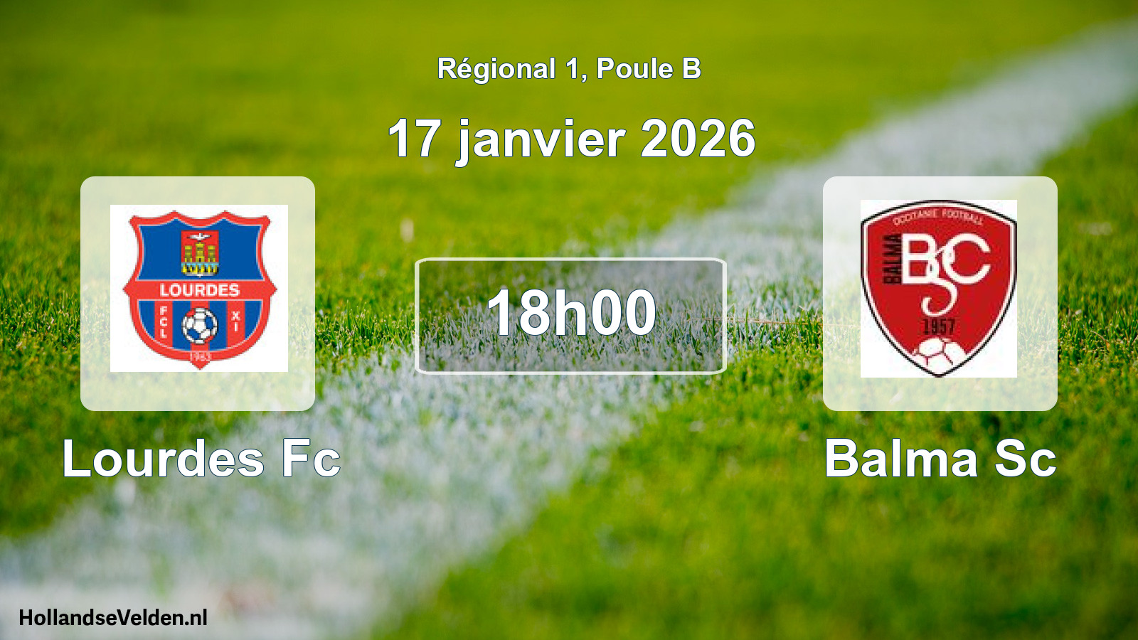 Geplande wedstrijd: Lourdes Fc - Balma Sc (17 janvier 2026)