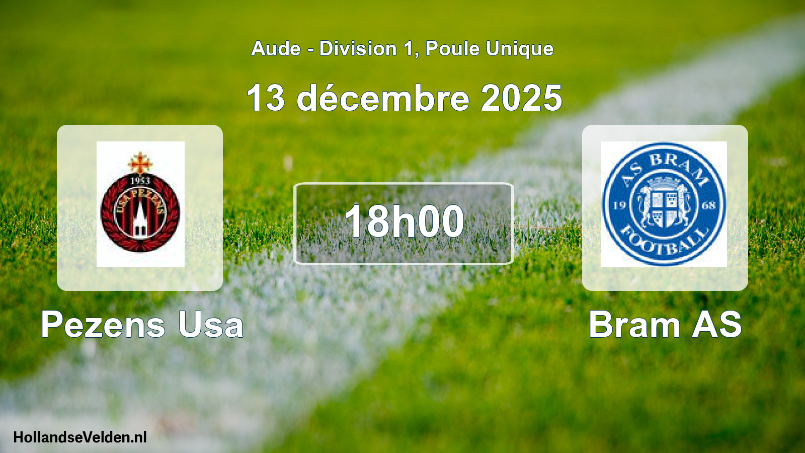 Match programmé: Pezens Usa - Bram AS (13 décembre 2025)