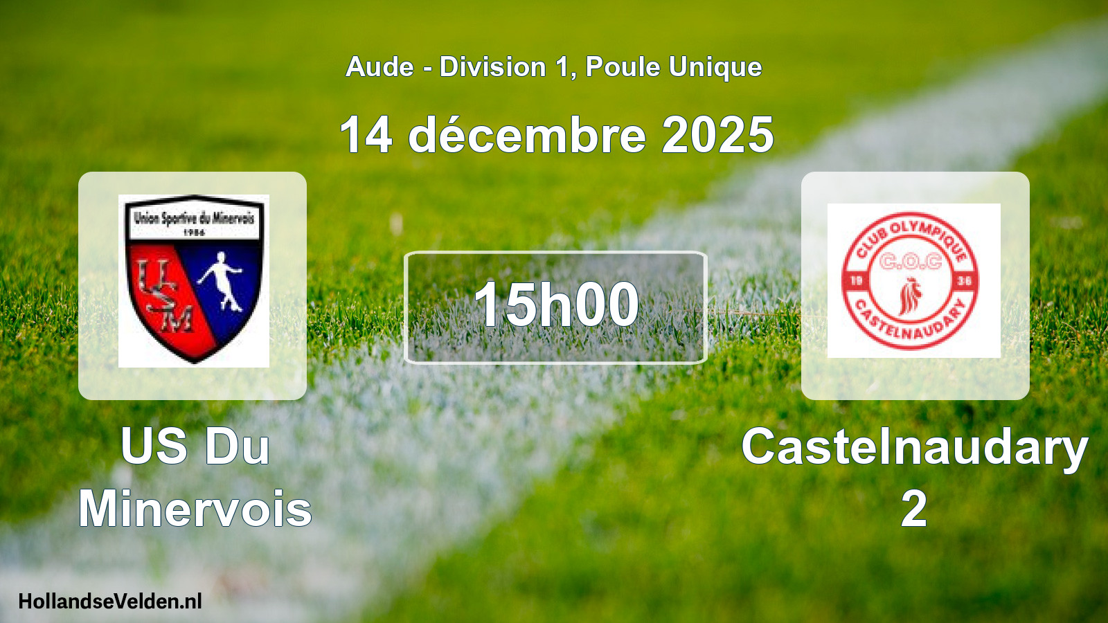 Scheduled Match: US Du Minervois - Castelnaudary 2 (14 December 2025)