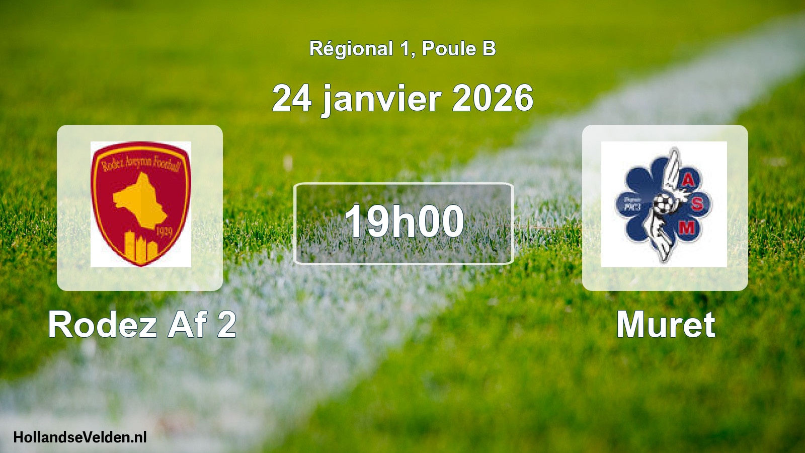 Scheduled Match: Rodez Af 2 - Muret (24 January 2026)