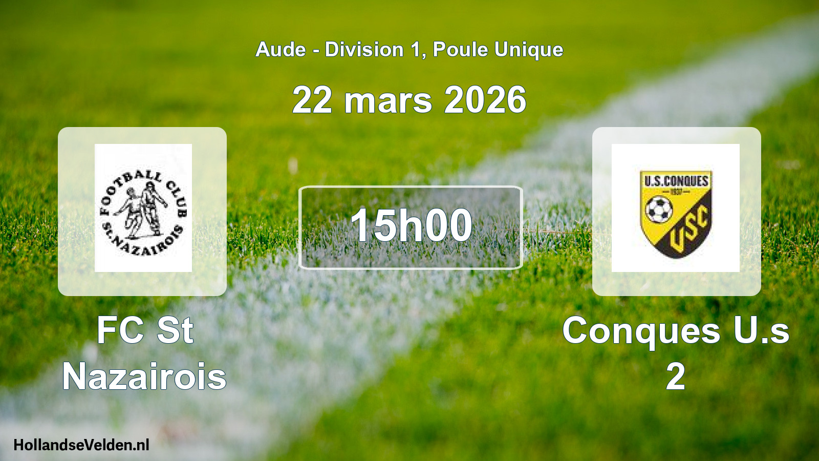 Match programmé: FC St Nazairois - Conques U.s 2 (22 mars 2026)