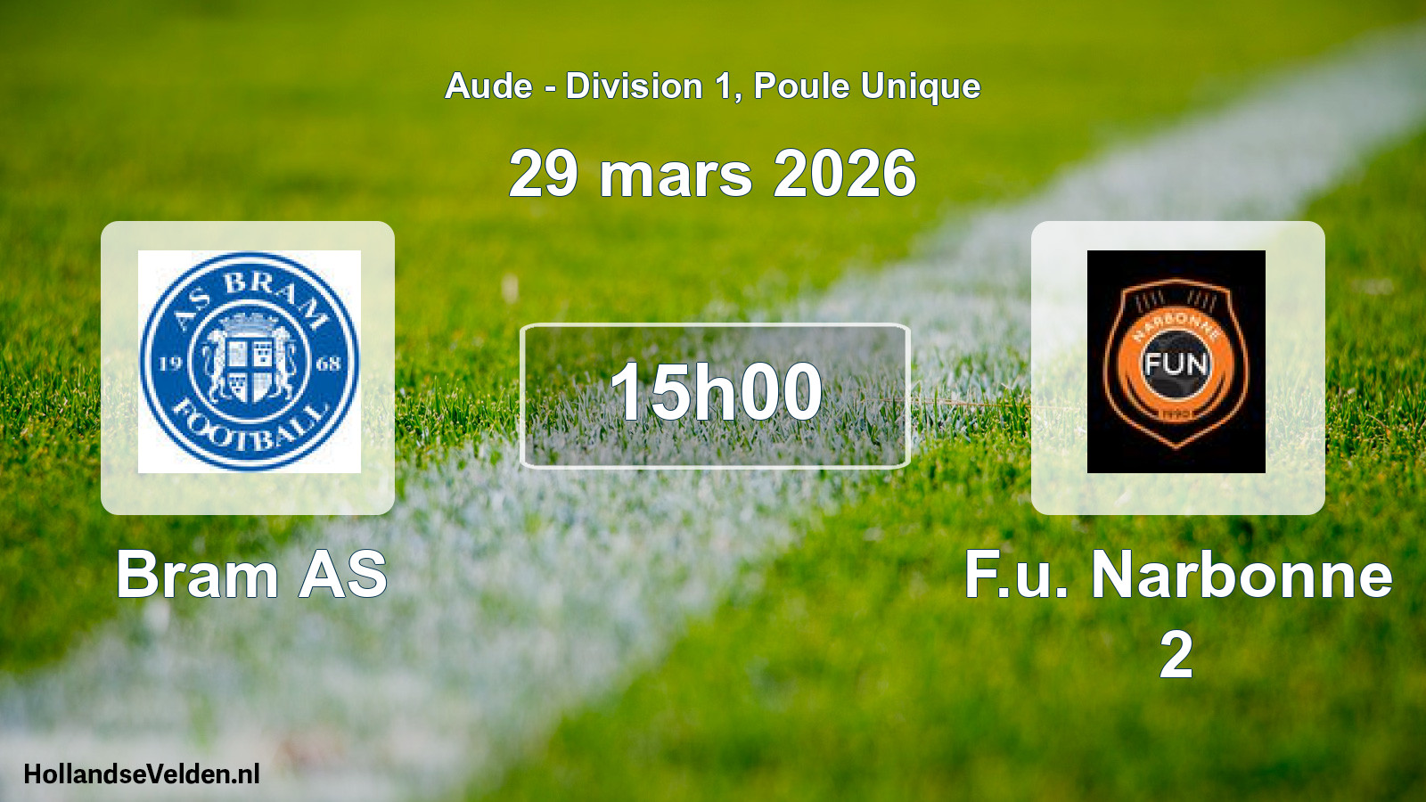 Match programmé: Bram AS - F.u. Narbonne 2 (29 mars 2026)