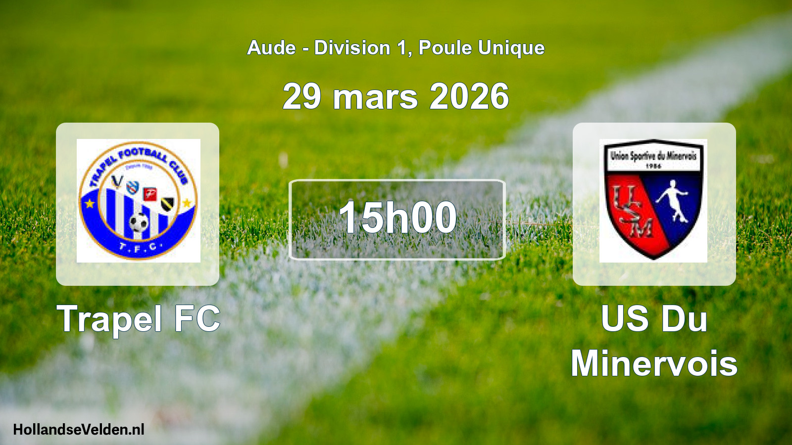 Match programmé: Trapel FC - US Du Minervois (29 mars 2026)