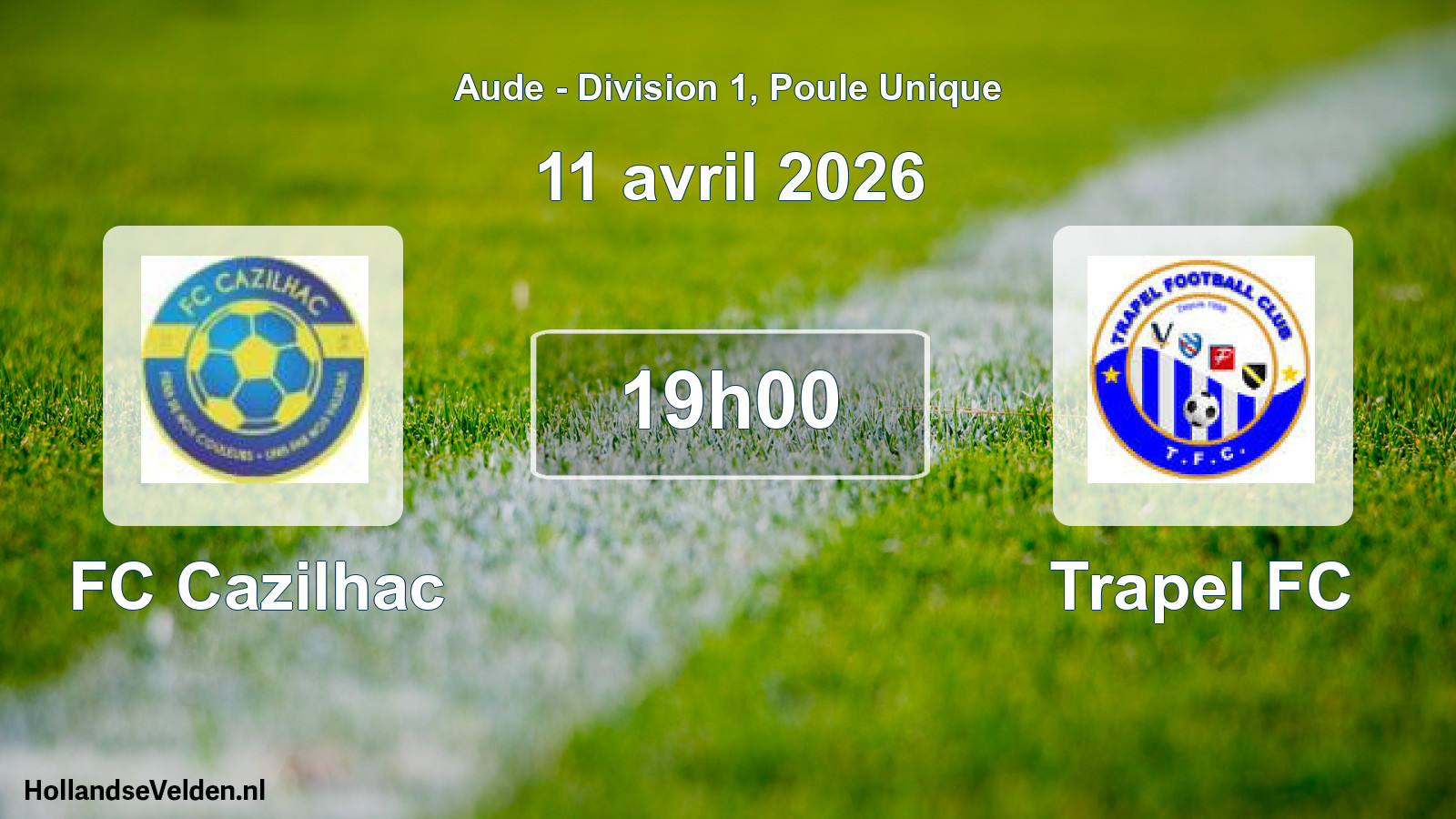 Match programmé: FC Cazilhac - Trapel FC (11 avril 2026)