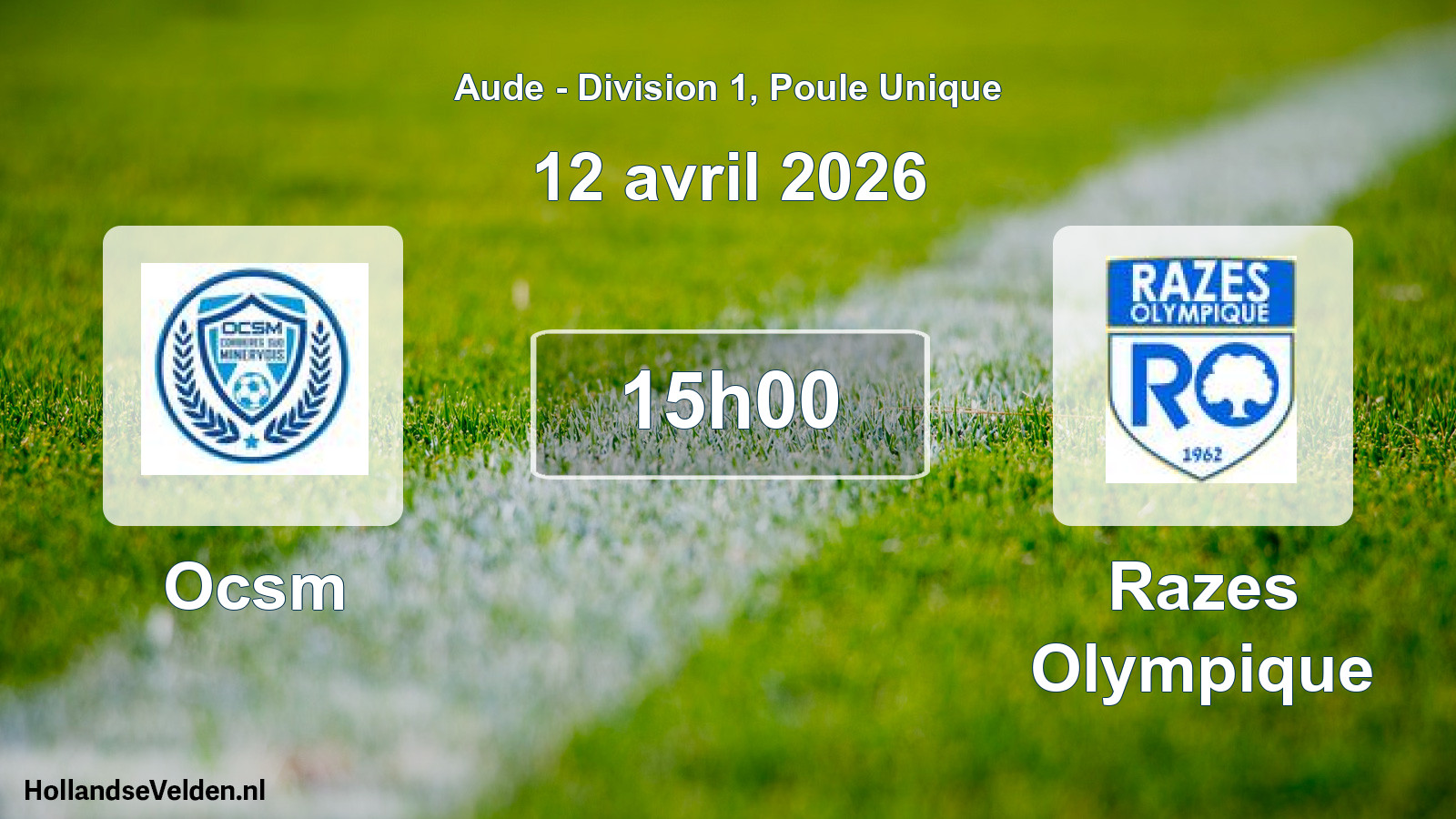Match programmé: Ocsm - Razes Olympique (12 avril 2026)