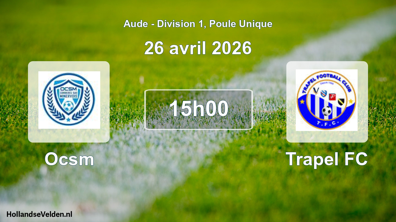 Match programmé: Ocsm - Trapel FC (26 avril 2026)