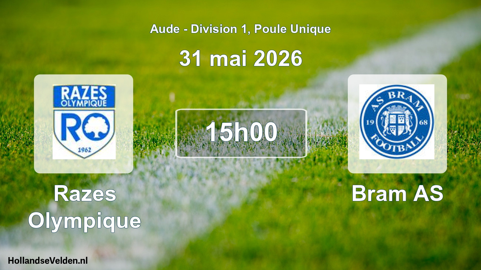 Match programmé: Razes Olympique - Bram AS (31 mai 2026)