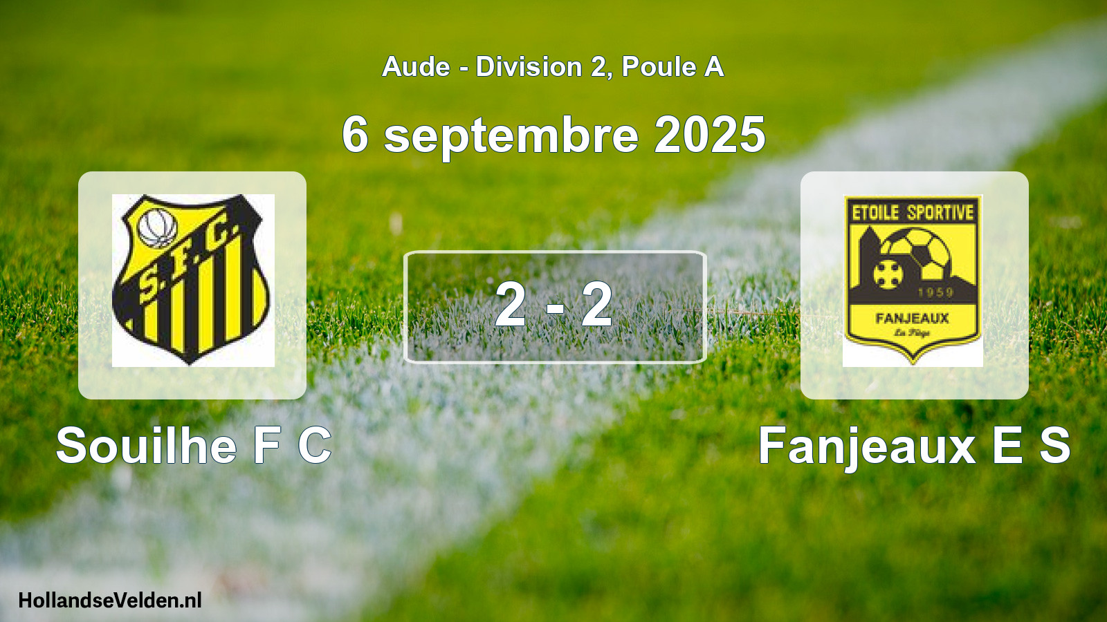 Total number of matches played: Souilhe F C - Fanjeaux E S 2 - 2 (6 September 2025)