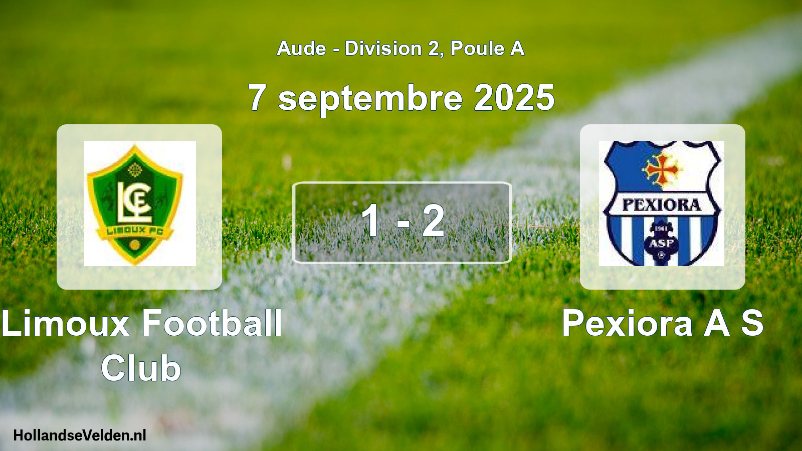 Match joué: Limoux Football Club - Pexiora A S 1 - 2 (7 septembre 2025)