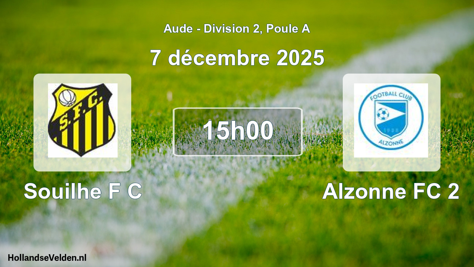 Match programmé: Souilhe F C - Alzonne FC 2 (7 décembre 2025)