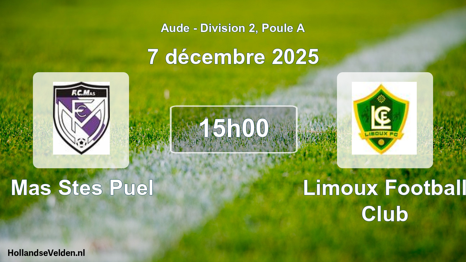 Match programmé: Mas Stes Puel - Limoux Football Club (7 décembre 2025)