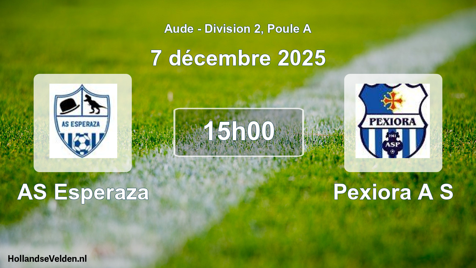 Scheduled Match: AS Esperaza - Pexiora A S (9 November 2025)