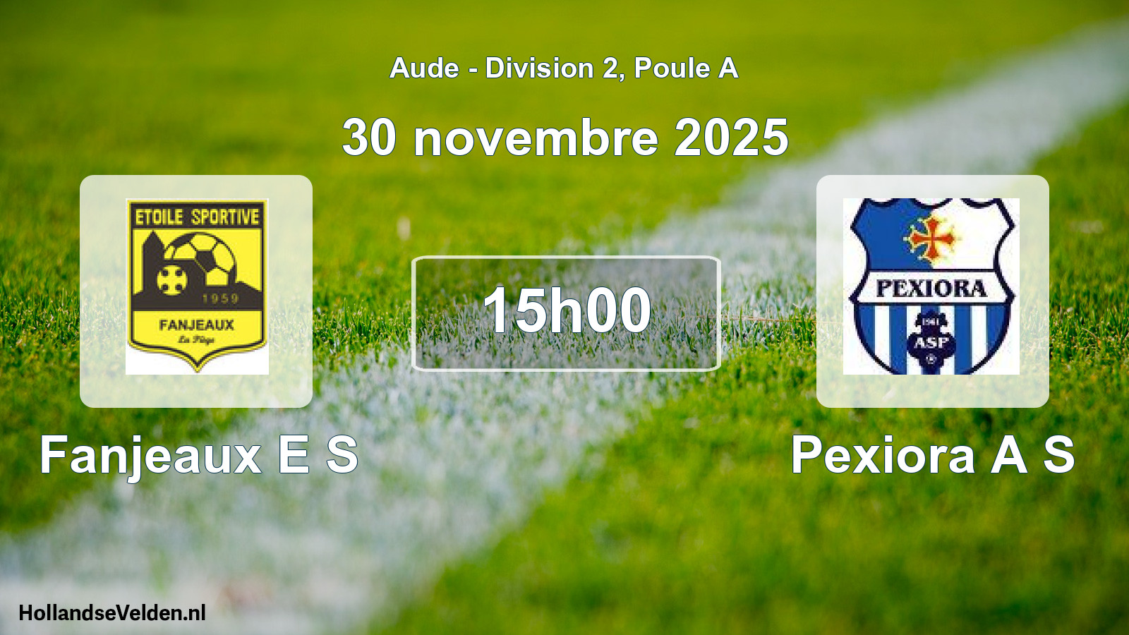 Scheduled Match: Fanjeaux E S - Pexiora A S (30 November 2025)
