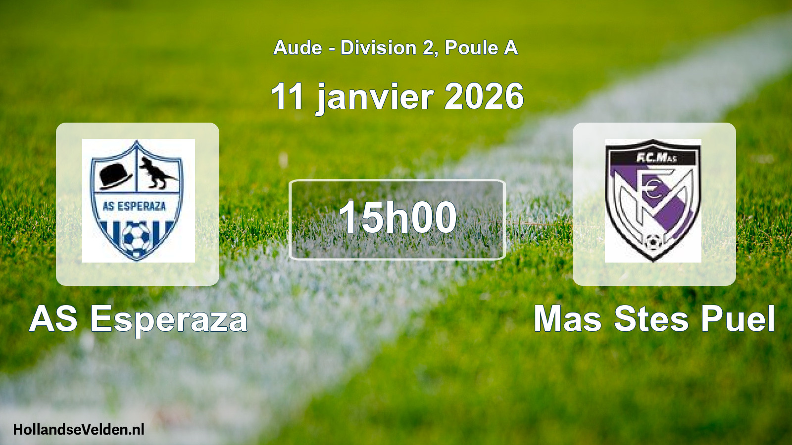 Match programmé: AS Esperaza - Mas Stes Puel (11 janvier 2026)