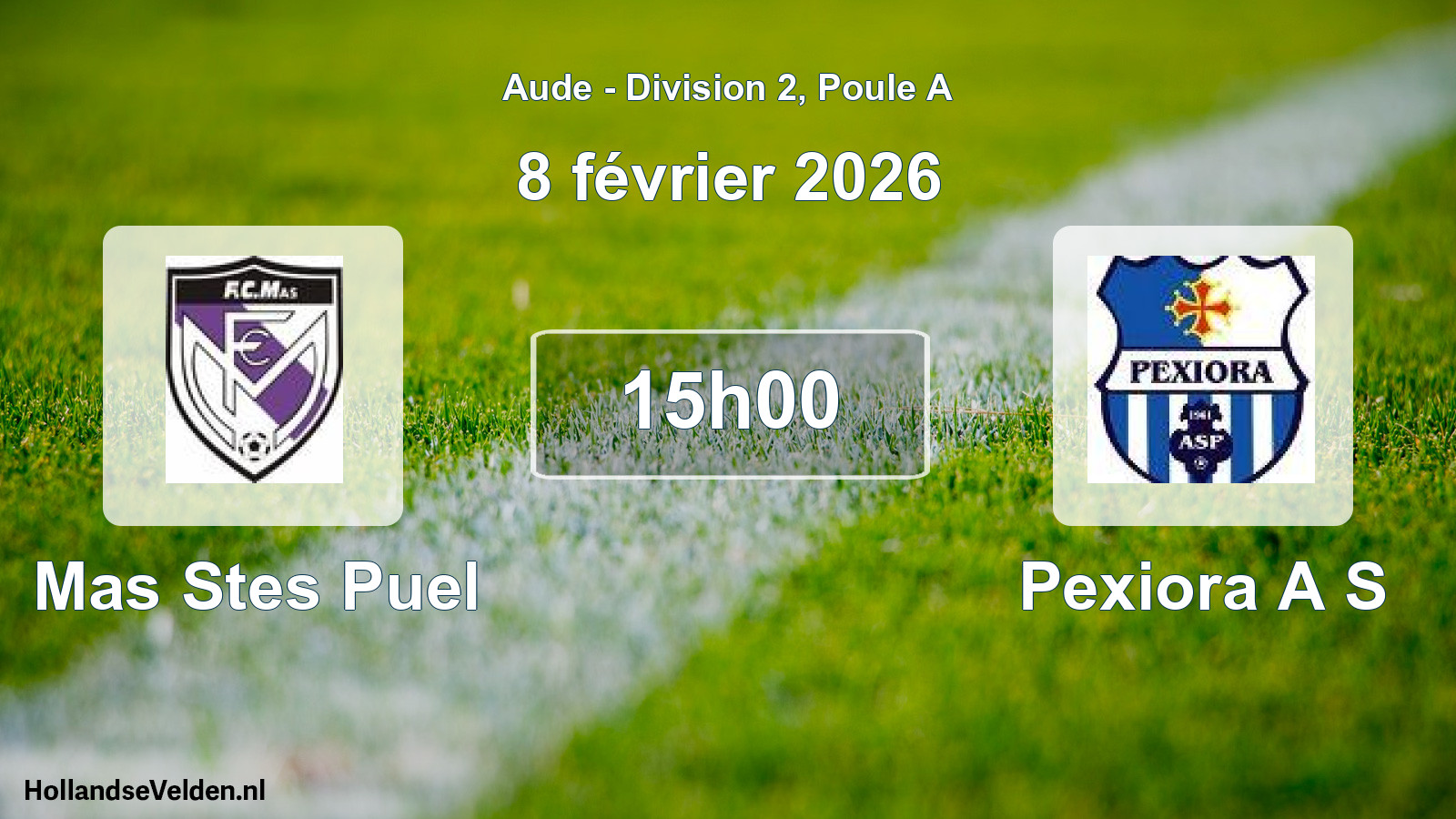 Scheduled Match: Mas Stes Puel - Pexiora A S (8 February 2026)
