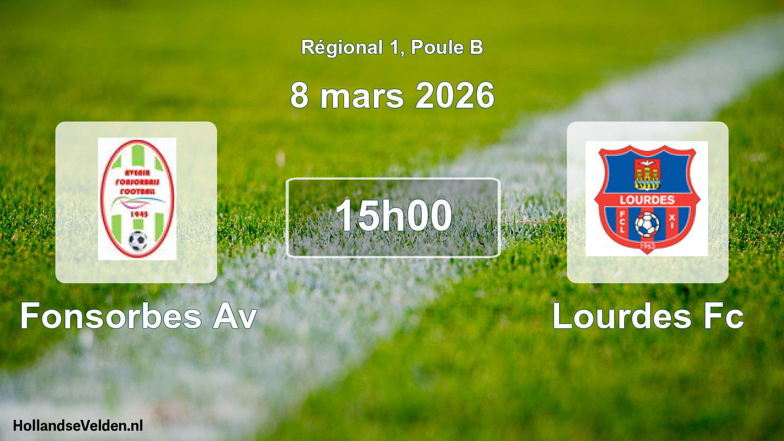 Geplande wedstrijd: Fonsorbes Av - Lourdes Fc (8 maart 2026)