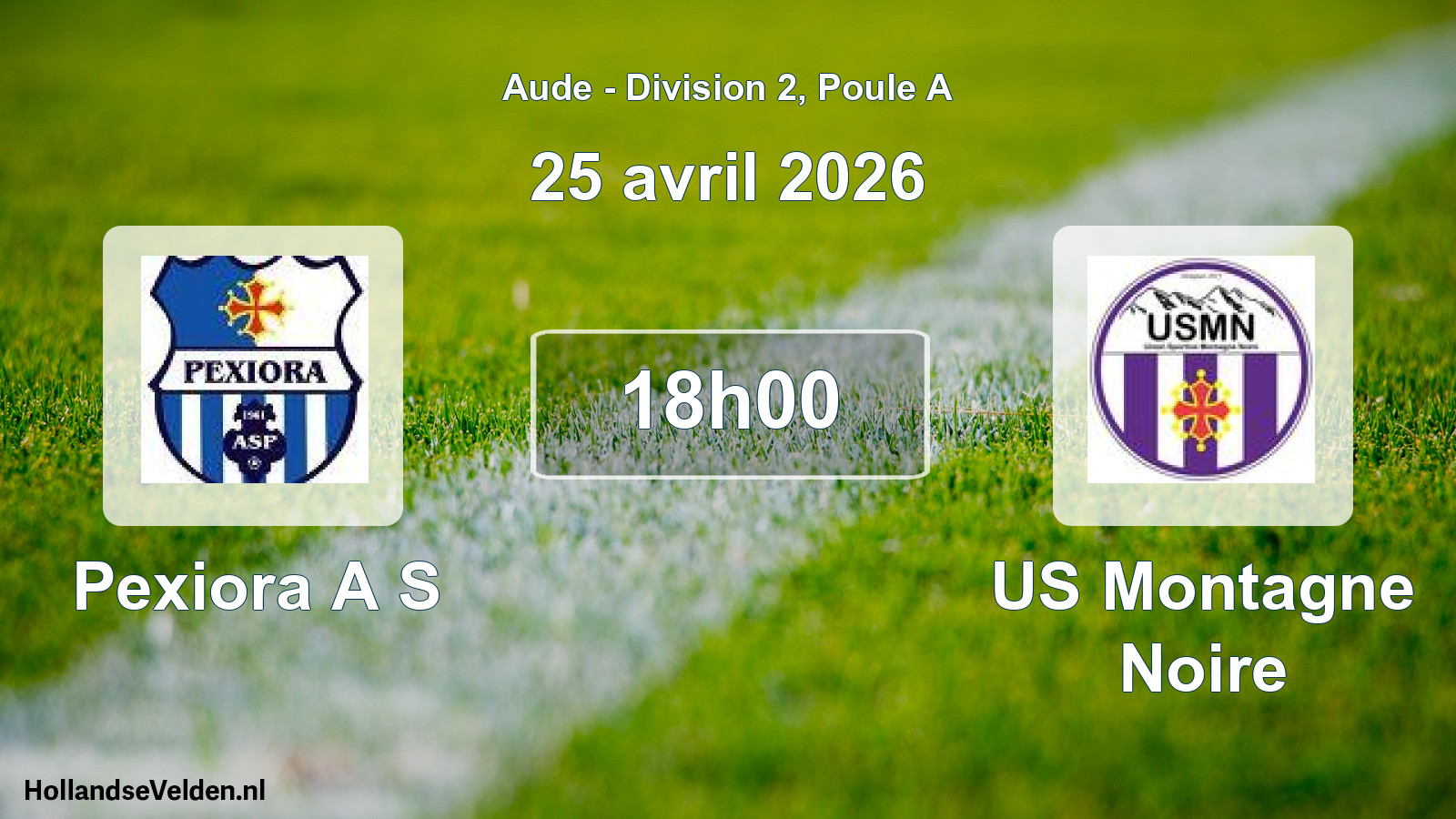 Scheduled Match: Pexiora A S - US Montagne Noire (25 April 2026)