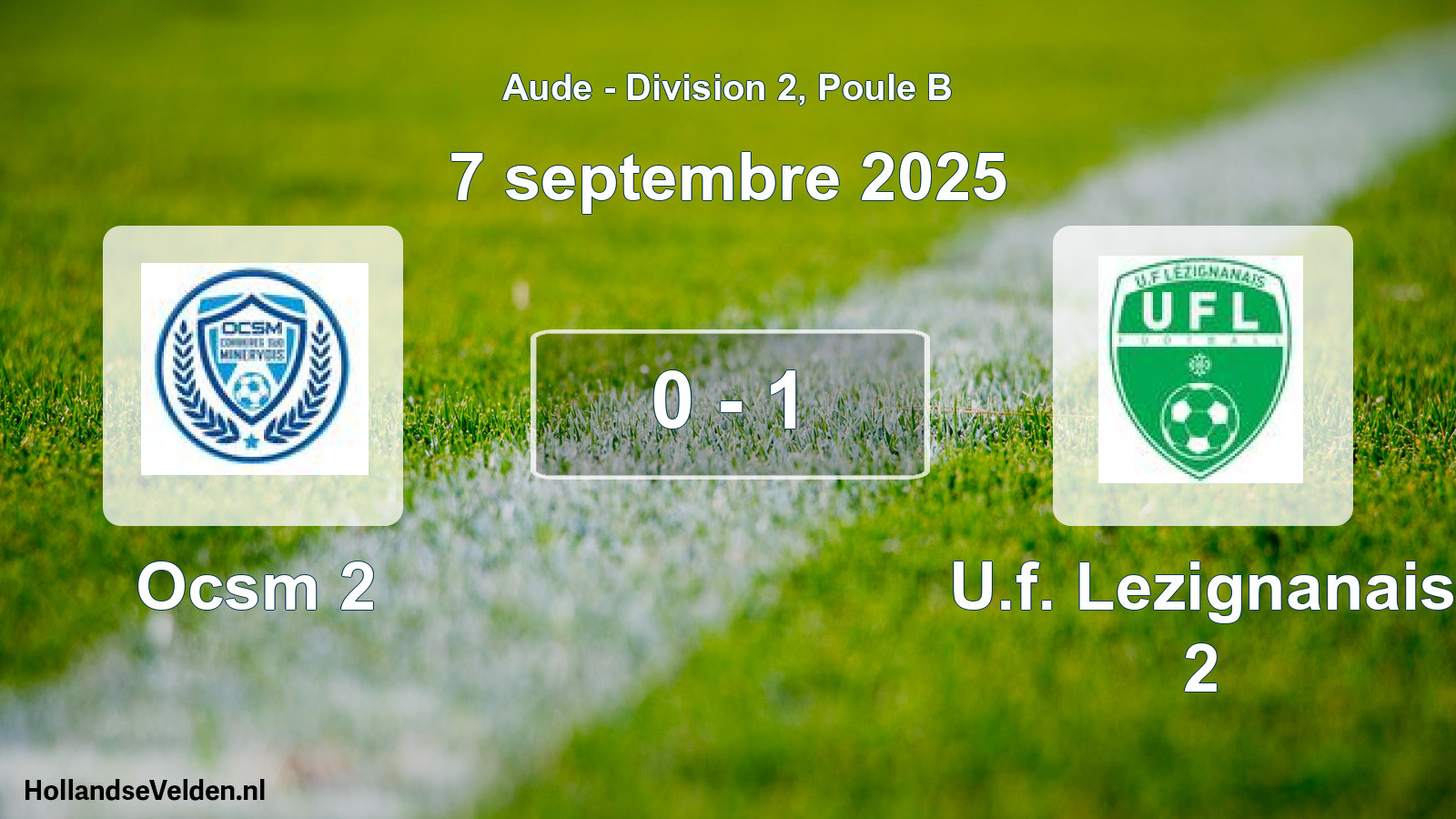Match joué: Ocsm 2 - U.f. Lezignanais 2 0 - 1 (7 septembre 2025)
