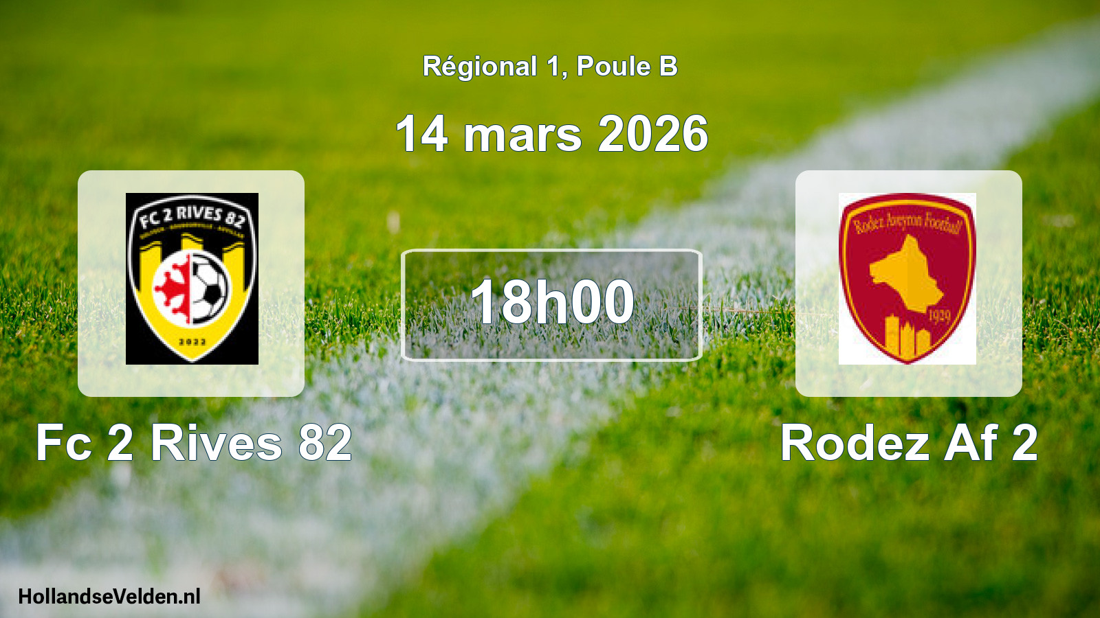 Scheduled Match: Fc 2 Rives 82 - Rodez Af 2 (14 March 2026)