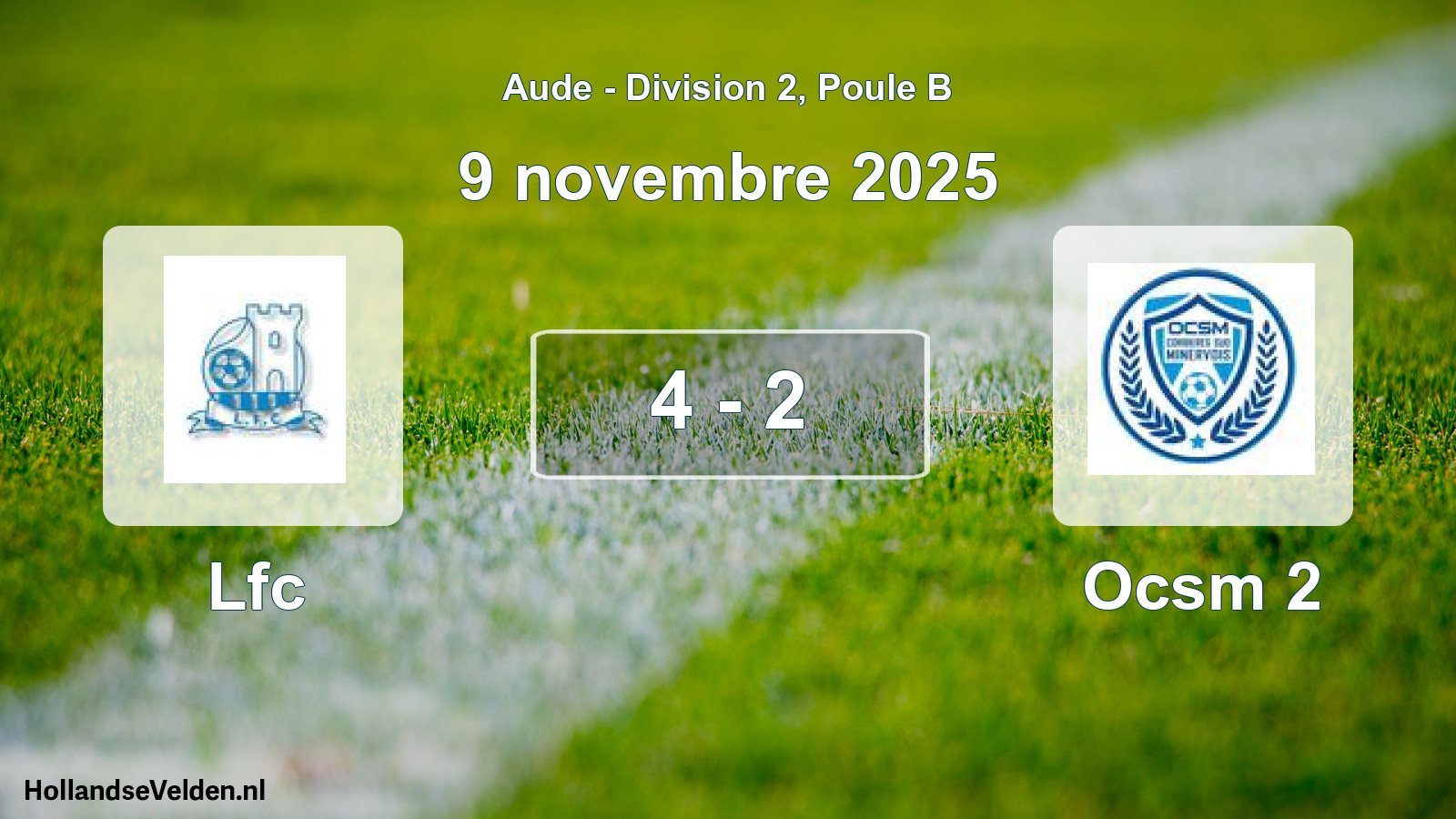 Total number of matches played: Lfc - Ocsm 2 4 - 2 (9 November 2025)