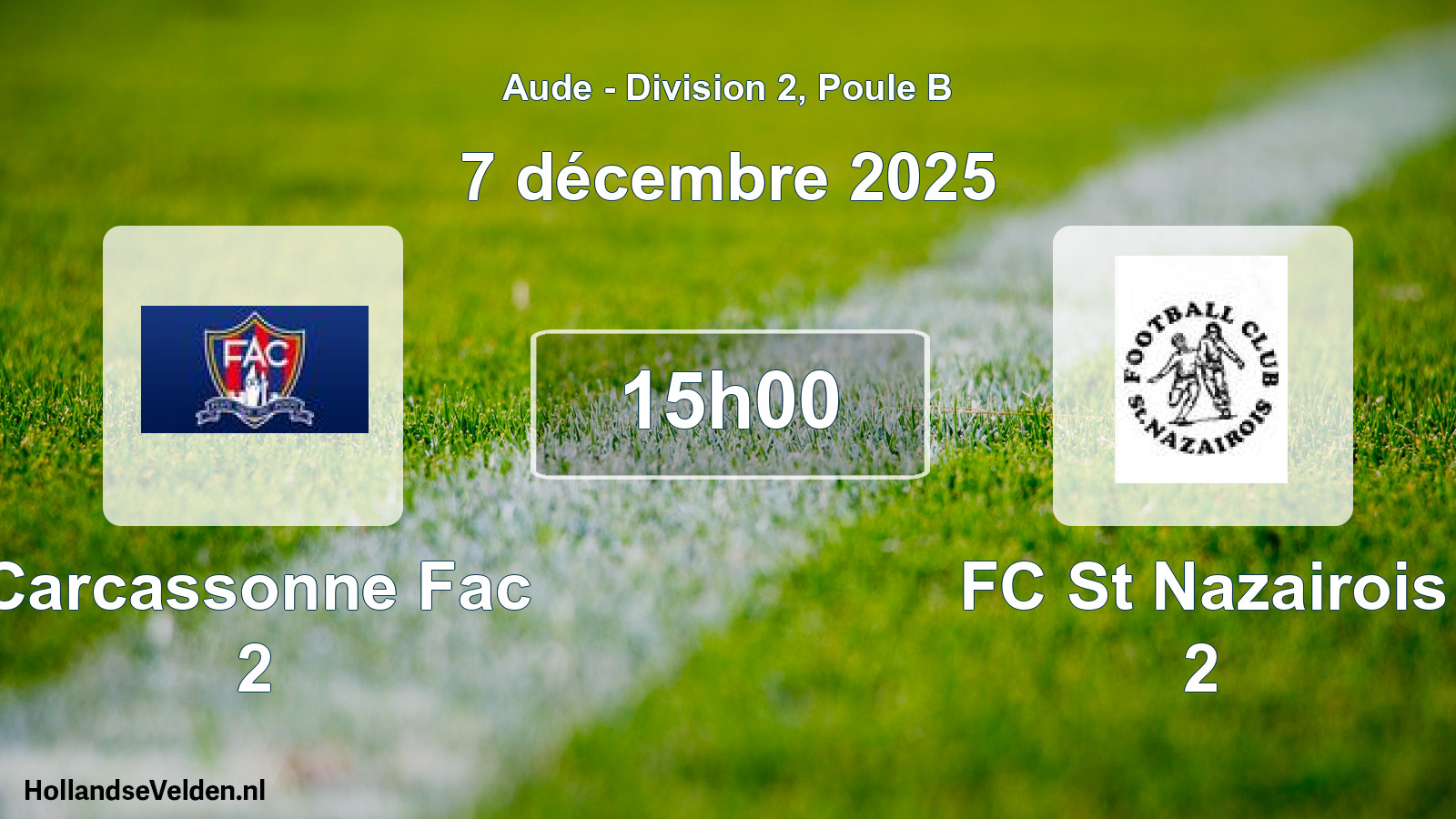 Scheduled Match: Carcassonne Fac 2 - FC St Nazairois 2 (9 November 2025)