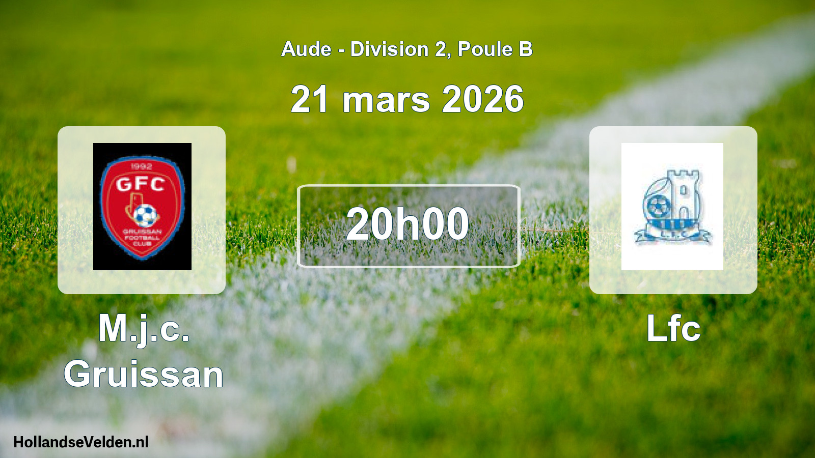 Match programmé: M.j.c. Gruissan - Lfc (21 mars 2026)